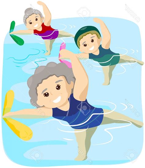 Water Aerobics Clip Art Senior Exercise Clip Art Hd Draw