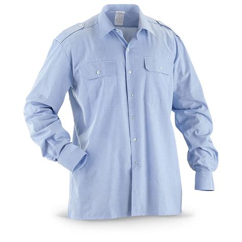 dutch military surplus dress uniform shirt light blue