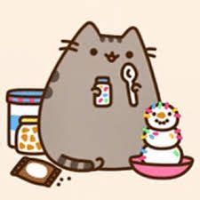 znalezione obrazy dla zapytania pusheen eat ilustrasi kucing kartu