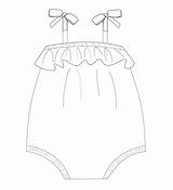 Romper Pattern Baby Girl Playsuit Pdf Summer Sewing Toddler sketch template