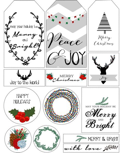 printable christmas gift tags  grant life