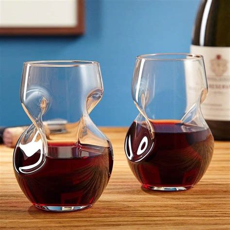 Brilliant Tourbillon Aerating Wine Glasses Set Aerating Twisted