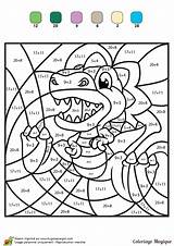 Coloriage Magique Addition Math Coloring Worksheets Kids Cp Imprimer Dessin Additions Soustraction Grade Color Colorier 2nd Choose Board Rex Numbers sketch template