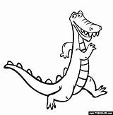 Alligator Coloring Pages Animals Crocodile Color Florida Gators Clipart Online Jungle Sheet Drawing Printable Outline Gator Animal Funny Cartoon Print sketch template