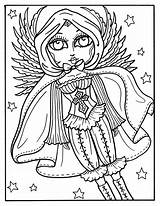 Coloring Gothic Digi Stamp Fairy sketch template