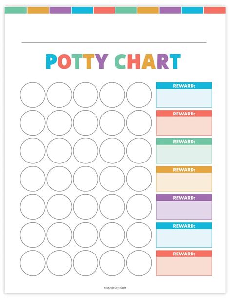 printable potty training chart  instant