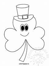 Shamrock Coloring St Coloringpage sketch template