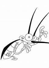 Oggy Cockroaches Coloring sketch template