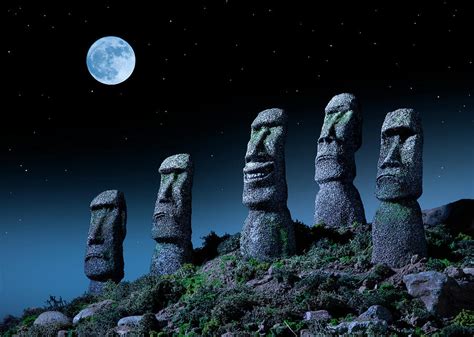 easter island heads  smiling   don farrall