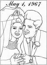 Elvis Presley Coloring Pages Colouring Printable Drawing Sheets Color Priscilla Drawings Book Print Wedding Getcolorings Getdrawings Popular Portrait Cartoon Choose sketch template