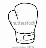 Boxing Glove Cartoon Vector Drawn Hand Single Gloves Sketch Outline Illustration Style Clip Isolated Background Shutterstock Logo Lightbox Save sketch template
