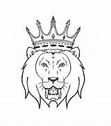 Lion Tattoo Crown Drawing Outline King Designs Tattoos Drawings Line Face Kings Simple Head Sketch Paper Latin Tribal Paw Getdrawings sketch template