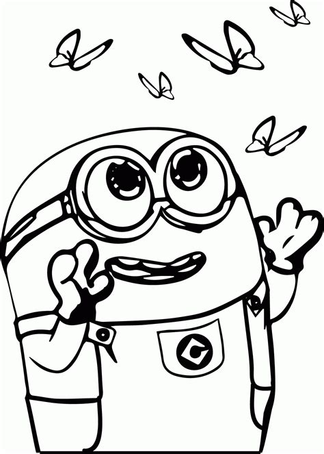 colouring pages minions bob coloringpages