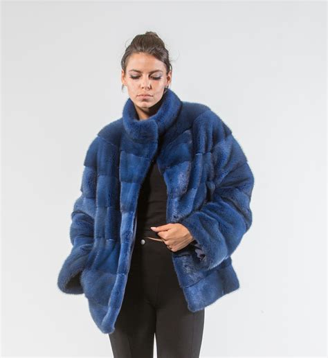 ice blue mink fur coat  real fur coats haute acorn