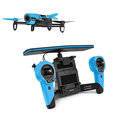 parrot bebop drone  mp full hd p fisheye camera skycontroller bundle blue gym
