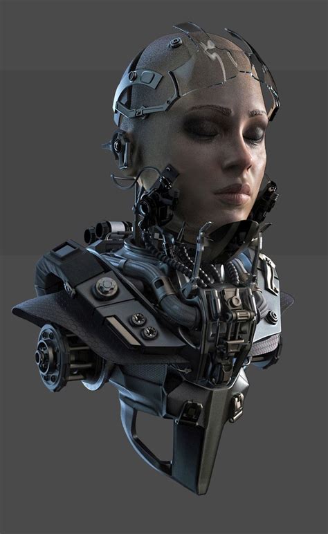 artstation cyborg bust rory bjÖrkman cyborg robot art robot