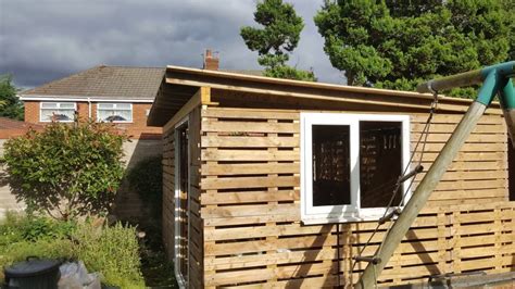 pallet shed build youtube