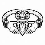 Claddagh Vectorified Clipground sketch template