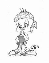 Gangster Tweety Bird Drawings Drawing Mouse Mickey Characters Graffiti Coloring Pages Gangsta Ghetto Girl Cartoons Pencil Cartoon Sketch Coroflot Silhouette sketch template