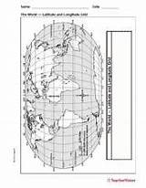 Longitude Latitude Map Teachervision Printable Grid sketch template
