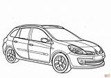Renault Clio Estate Coloring Pages Main Drawing Printable Skip sketch template