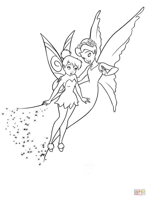 shy tinkerbell  queen clarion coloring page  printable