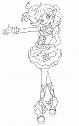 Stars Aikatsu Coloring Drawing Pages Template Clipart Drawings Getdrawings sketch template