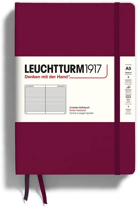 amazoncom leuchtturm  notebook medium hardcover  pages