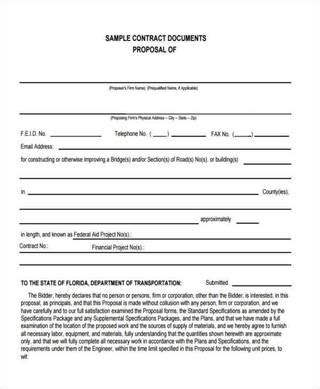 sample business contract forms   documents  word
