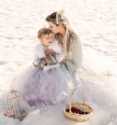 Beautiful Photos Winter Wonderland Mother Daughter Photoshoot