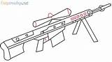Sniper M82 sketch template