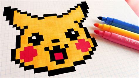 pikachu pixel art dibujos en cuadricula dibujos sencillos dibujos