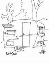 Coloring Pages Camper Printable Caravan Colouring Travel Trailer Adult Camping Vintage Campers Color Retro Shasta Instant Patterns Etsy Trailers 1960 sketch template