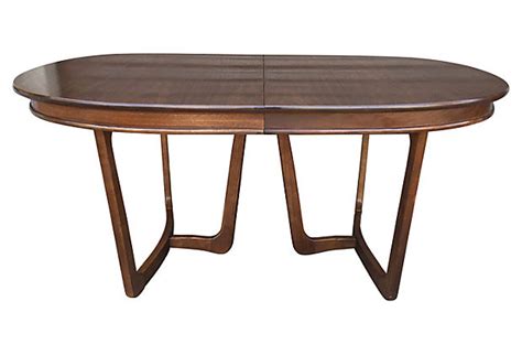 mid century oval dining table modern vintage mix