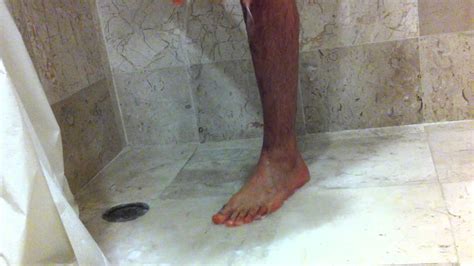 Male Feet While Taking A Shower Youtube