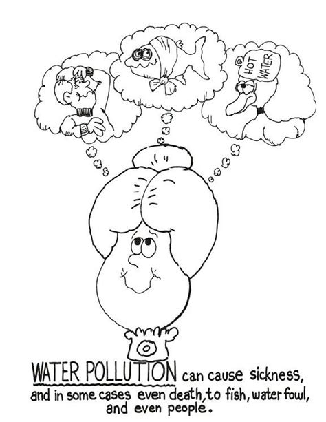 coloring pages water pollution pietercabe