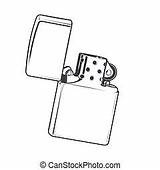 Lighter Zippo Clipart Vector Illustration Illustrations Drawings Canstockphoto sketch template