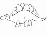 Stegosaurus Happy sketch template