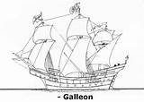 Galleon Rigging Sail sketch template