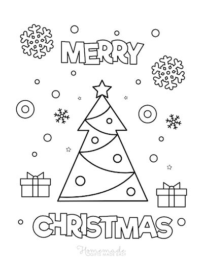 christmas tree coloring pages  kids adults