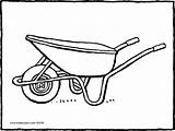 Coloring Wheelbarrow sketch template