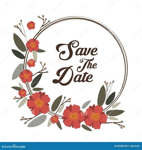 save  date graphic design vector illustration stock vector