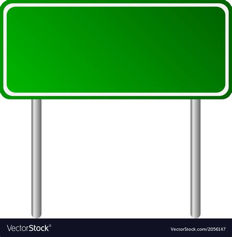 blank green road sign royalty  vector image