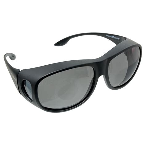 Solar Shield Fits Over Sunglasses Gray Fit Over
