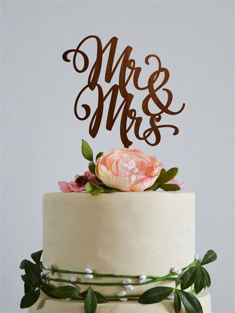 Wedding Cake Topper Mr Mrs Monogram Cake Topper Mr And Mrs Etsy