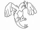 Pokemon Lugia Coloring Pages Getdrawings sketch template