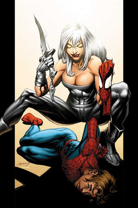 Silver Sable Captures Spider Man Silver Sable Erotic Art