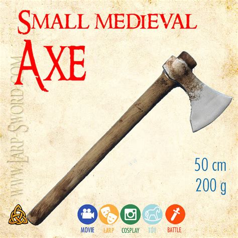 small medieval axe larp sword