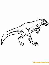 Allosaurus Pages Coloring Online Dino Color Dinosaurs Kids Print Getdrawings Drawing Coloringpagesonly sketch template