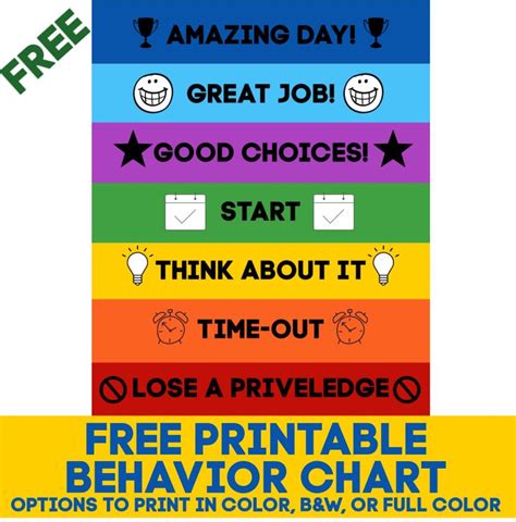printable behavior chart      printables